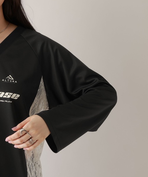 RAGEBLUE(レイジブルー)の「サイドレース切替ゲームシャツ(Tシャツ/カットソー・レディース・ブラック/ブラウン・FREE)」の15枚目の写真
