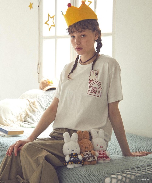 Miffy( ミッフィー)の「MILKFED. × MIFFY AND MELANIE S/S TEE(Tシャツ/カットソー・レディース・ホワイト/ネイビー・ONE SIZE)」の2枚目の写真