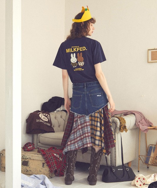 Miffy( ミッフィー)の「MILKFED. × MIFFY AND MELANIE S/S TEE(Tシャツ/カットソー・レディース・ホワイト/ネイビー・ONE SIZE)」の21枚目の写真