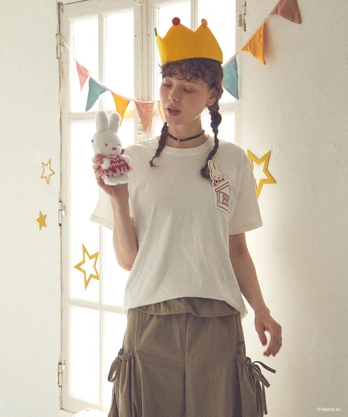 Miffy( ミッフィー)の「MILKFED. × MIFFY AND MELANIE S/S TEE(Tシャツ/カットソー・レディース・ホワイト/ネイビー・ONE SIZE)」の4枚目の写真