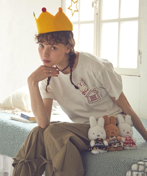 Miffy( ミッフィー)の「MILKFED. × MIFFY AND MELANIE S/S TEE(Tシャツ/カットソー・レディース・ホワイト/ネイビー・ONE SIZE)」の3枚目の写真