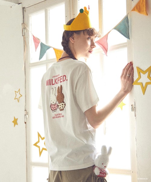 Miffy( ミッフィー)の「MILKFED. × MIFFY AND MELANIE S/S TEE(Tシャツ/カットソー・レディース・ホワイト/ネイビー・ONE SIZE)」の12枚目の写真