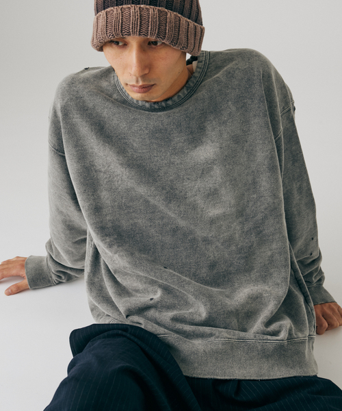 JOURNAL STANDARD J.S HOMESTEAD(ジャーナルスタンダードホームステッド)の「J.S.Homestead / パシフィック 裏毛 ダメージ スウェット(スウェット・メンズ・ブラック/ライトグレー/コバルトブルー/ブラウン・MEDIUM/LARGE)」の16枚目の写真