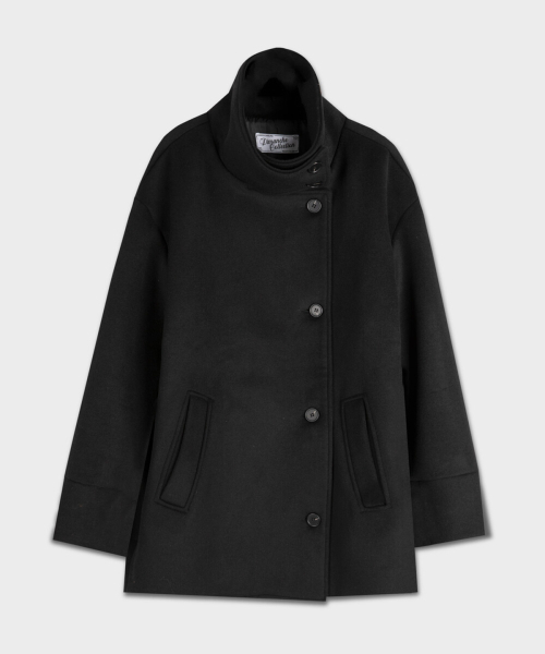 DIMANCHE(ディマンシュ)の「Double Breasted Coat (black)(チェスターコート・レディース・その他・FREE)」の2枚目の写真