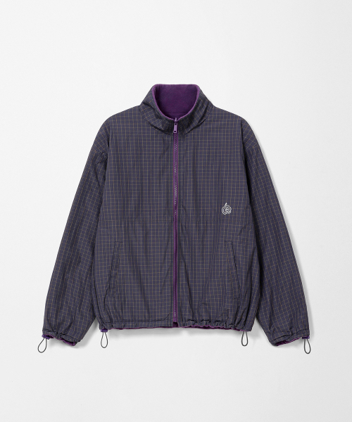 MONGDOL(モンドル)の「リバーシブルチェックボアジャケット ジップアップ パープル MDJK041PURPLE(その他アウター・レディース・その他・F)」の7枚目の写真