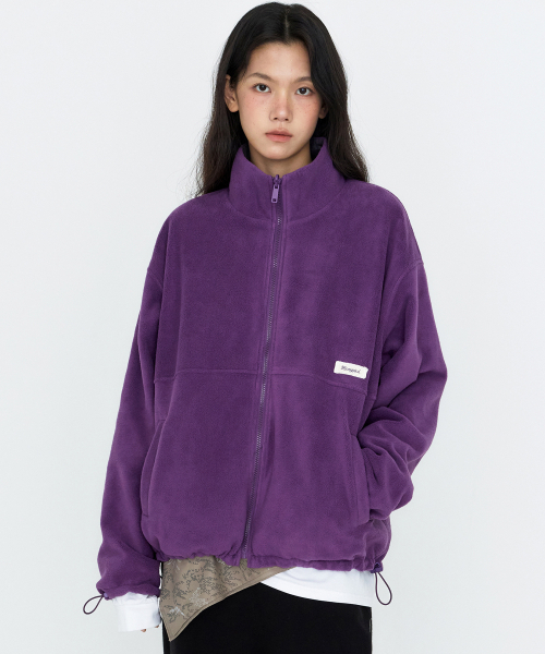 MONGDOL(モンドル)の「リバーシブルチェックボアジャケット ジップアップ パープル MDJK041PURPLE(その他アウター・レディース・その他・F)」の8枚目の写真