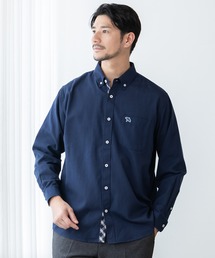 【ARNOLD PALMER】T/Cオックス ボタンダウン ワンポイント長袖シャツ