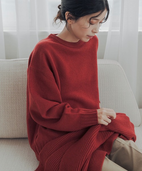 URBAN RESEARCH DOORS(アーバンリサーチドアーズ)の「ハミルトンウールーワイドプルオーバー(ニット/セーター・レディース・レッド/イエロー系その他/ライトベージュ・FREE)」の19枚目の写真