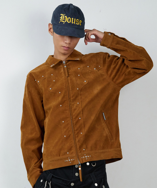 THEVINYLHOUSE(ザバイニルハウス)の「STUDDED SUEDE JACKET BROWN(その他アウター・レディース・その他・MEDIUM/LARGE)」の4枚目の写真