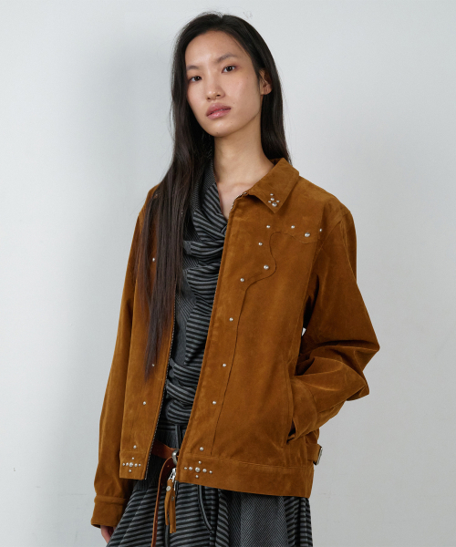 THEVINYLHOUSE(ザバイニルハウス)の「STUDDED SUEDE JACKET BROWN(その他アウター・レディース・その他・MEDIUM/LARGE)」の6枚目の写真