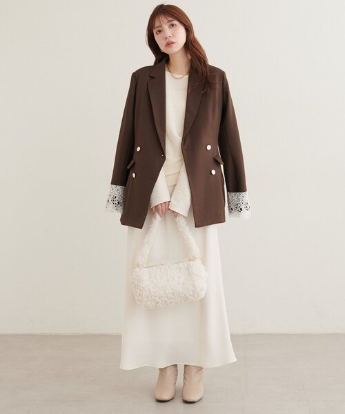 natural couture（ナチュラルクチュール）の「アシメドレーププルオーバー（Tシャツ/カットソー・レディース・ピンク/サックスブルー/ボルドー/ブラウン/アイボリー/ブラック・FREE）」の13枚目の写真
