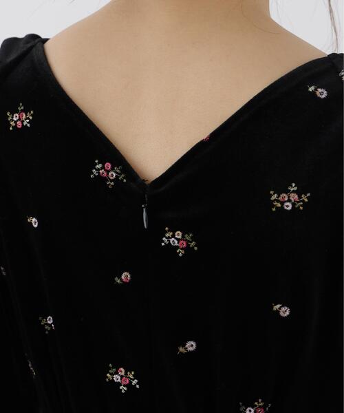 PROPORTION BODY DRESSING(プロポーションボディドレッシング)の「ベロア刺繍ワンピース / 1216240106(ワンピース・レディース・ブラック/ブラウン・MEDIUM/P/S)」の18枚目の写真
