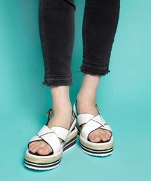 PLAIN CLOTHING | 【SELECTED FOR PLAIN CLOTHING】エナメルレザークロスサンダル(サンダル)