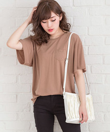 Newlyme | (カットソートップス)　胸ポケット付きクルーネックorVネックTシャツ(Tシャツ/カットソー)