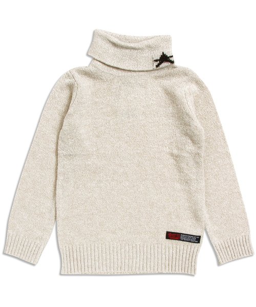 BREEZE（ブリーズ）の「タートルネックセーター（ニット/セーター・キッズ・グレー/ピンク/レインボー/キナリ・140/95/110/130/100/120/90/80）」の2枚目の写真