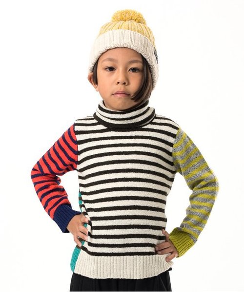 BREEZE（ブリーズ）の「タートルネックセーター（ニット/セーター・キッズ・グレー/ピンク/レインボー/キナリ・140/95/110/130/100/120/90/80）」の4枚目の写真