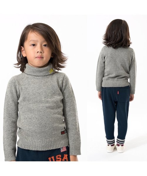 BREEZE（ブリーズ）の「タートルネックセーター（ニット/セーター・キッズ・グレー/ピンク/レインボー/キナリ・140/95/110/130/100/120/90/80）」の5枚目の写真