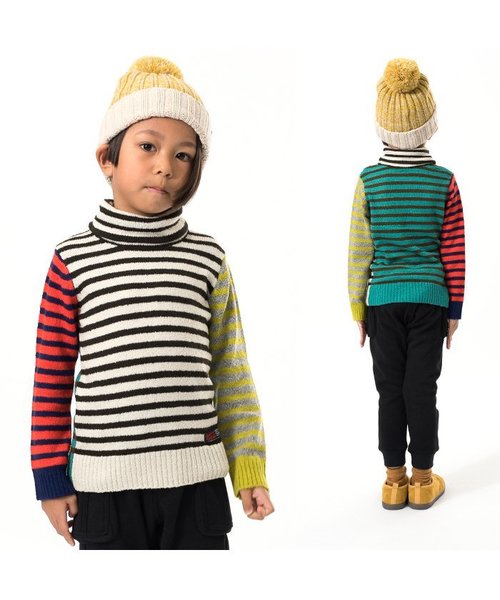 BREEZE（ブリーズ）の「タートルネックセーター（ニット/セーター・キッズ・グレー/ピンク/レインボー/キナリ・140/95/110/130/100/120/90/80）」の6枚目の写真