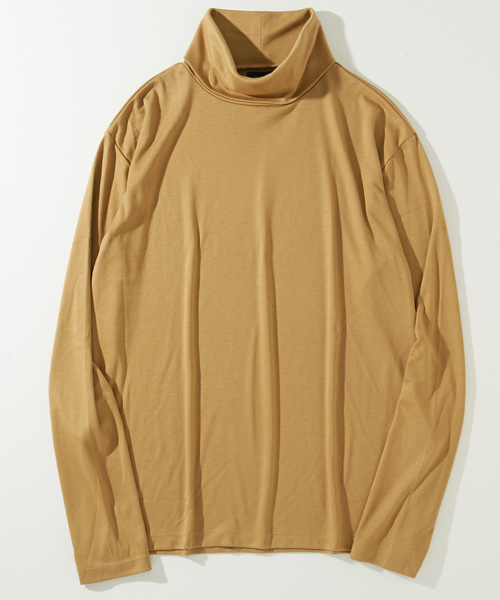 AMERICAN RAG CIE（アメリカンラグシー）の「スムース タートルネック カットソー（Tシャツ/カットソー・メンズ・オフホワイト/ベージュ/バーガンディー/ネイビー・1/2）」の11枚目の写真