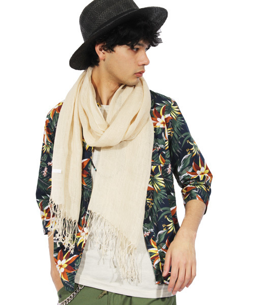 ８(eight)（エイト）の「リネン カラフル ロング ストール （ストール/ショール・メンズ・ライトグレー/パープル/ブルー・FREE）」の14枚目の写真