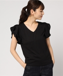 natural couture | チューリップラッフル袖Ｔシャツ(Tシャツ/カットソー)