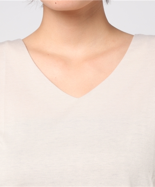 natural couture(ナチュラルクチュール)の「チューリップラッフル袖Tシャツ(Tシャツ/カットソー・レディース・ベージュ/カーキ/ブラック/レッド・FREE)」の8枚目の写真