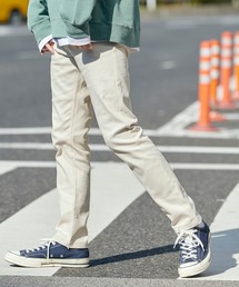 MONO-MART | カツラギ素材 テーパード ストレッチ チノパンツ(MONO-MART)(チノパンツ)