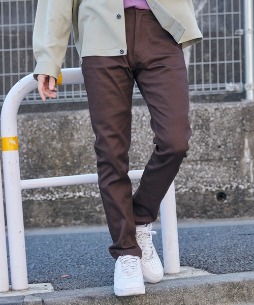 MONO-MART（モノマート）の「カツラギ素材 テーパード ストレッチ チノパンツ（チノパンツ・メンズ・ライトグレー/ブラック/ベージュ/ネイビー/オリーブ/サックスブルー/アイボリー/モカ/グレー系その他/ブラウン系その他/ストライプ/チェック/ワイン/ライトベージュ/チャコール/ダークブラウン/その他/ブルー系その他/ブラウン/ブラウン系その他2/グレー/その他1・S/M/L/XL/XS）」の8枚目の写真