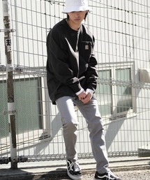 カツラギ素材 テーパード ストレッチ チノパンツ