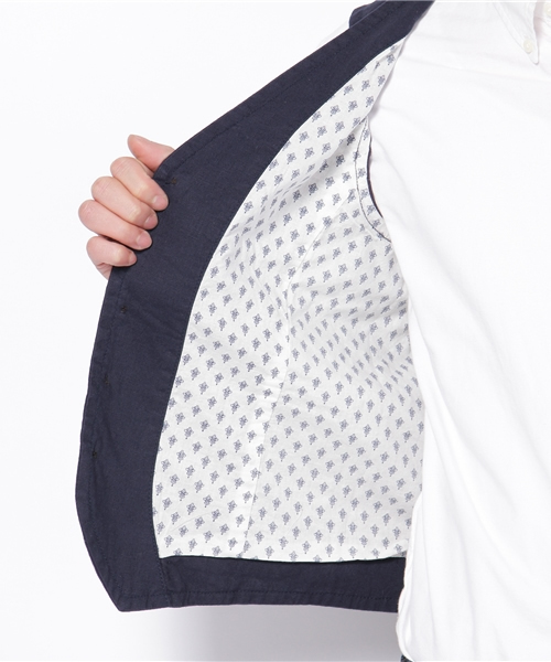 UNION STATION（ユニオンステーション）の「リネンコットンベスト（ベスト・メンズ・ベージュ/ネイビー・MEDIUM/LARGE）」の9枚目の写真