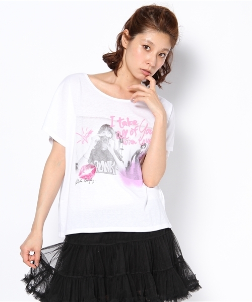 Khaju（カージュ）の「Khaju:フォトプリント Tee②（Tシャツ/カットソー・レディース・ホワイト・ONE SIZE）」の2枚目の写真