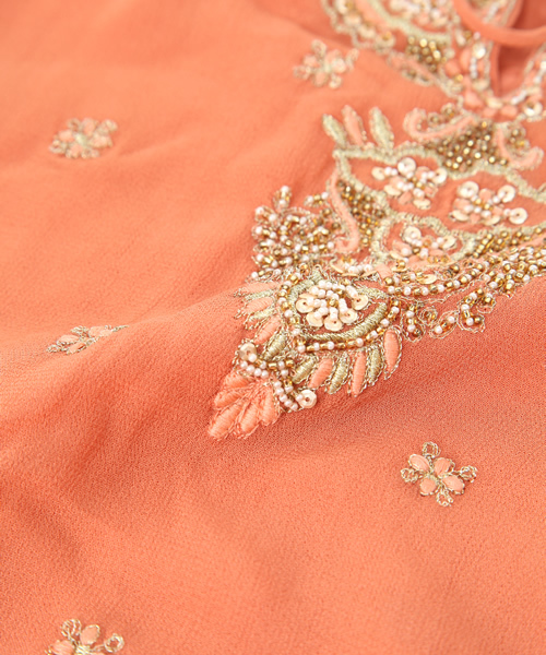 Another Edition（アナザーエディション）の「AE R GGT ビジューEMB BLS（シャツ/ブラウス・レディース・ベージュ/ターコイズブルー/オレンジ・フリー）」の11枚目の写真