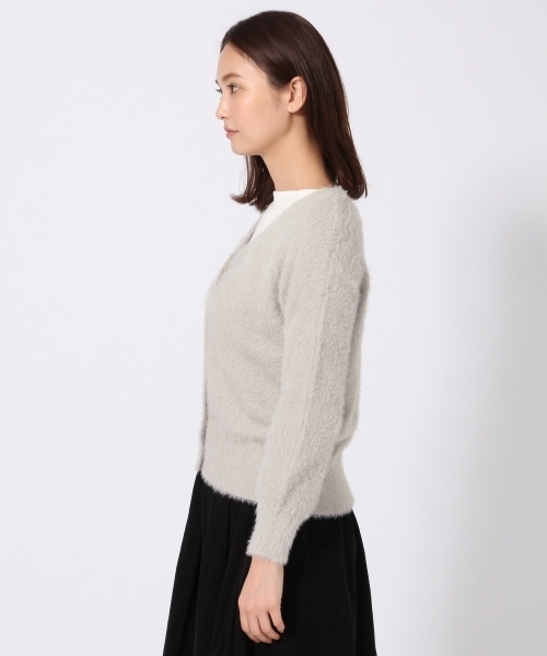 GLOBAL WORK（グローバルワーク）の「フェザーVネックカーディガン長袖/767728（カーディガン/ボレロ・レディース・ライトブルー/ベージュ/ネイビー/グレー・MEDIUM/LARGE）」の10枚目の写真