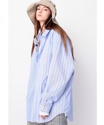 MONKEY TIME | ＜monkey time＞ STRIPE PANEL OVERSIZED REG/シャツ(シャツ/ブラウス)