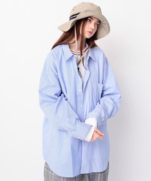 MONKEY TIME(モンキータイム)の「<monkey time> STRIPE PANEL OVERSIZED REG/シャツ(シャツ/ブラウス・メンズ・コバルトブルー・LARGE/X-LARGE/MEDIUM)」の3枚目の写真