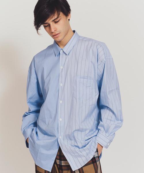 MONKEY TIME(モンキータイム)の「<monkey time> STRIPE PANEL OVERSIZED REG/シャツ(シャツ/ブラウス・メンズ・コバルトブルー・LARGE/X-LARGE/MEDIUM)」の10枚目の写真