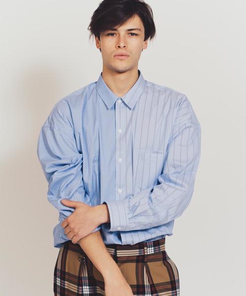 MONKEY TIME(モンキータイム)の「<monkey time> STRIPE PANEL OVERSIZED REG/シャツ(シャツ/ブラウス・メンズ・コバルトブルー・LARGE/X-LARGE/MEDIUM)」の11枚目の写真