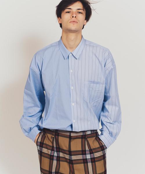 MONKEY TIME(モンキータイム)の「<monkey time> STRIPE PANEL OVERSIZED REG/シャツ(シャツ/ブラウス・メンズ・コバルトブルー・LARGE/X-LARGE/MEDIUM)」の6枚目の写真