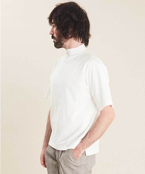 UNITED TOKYO（ユナイテッドトウキョウ）の「ギザコットンモックネックTee（Tシャツ/カットソー・メンズ・ホワイト/ベージュ/ブラック・1/2/3）」の5枚目の写真