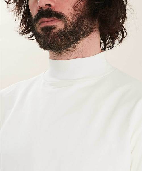 UNITED TOKYO（ユナイテッドトウキョウ）の「ギザコットンモックネックTee（Tシャツ/カットソー・メンズ・ホワイト/ベージュ/ブラック・1/2/3）」の8枚目の写真