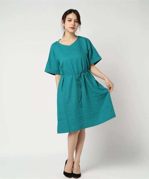 LBC（エルビーシー）の「【WEB限定LLサイズ有り】サックワンピース（ワンピース・レディース・イエロー/ブルー/グリーン・LL/M/L）」の6枚目の写真