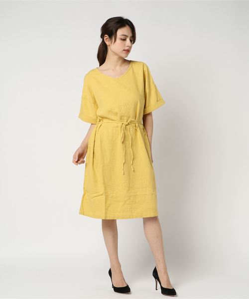 LBC（エルビーシー）の「【WEB限定LLサイズ有り】サックワンピース（ワンピース・レディース・イエロー/ブルー/グリーン・LL/M/L）」の8枚目の写真