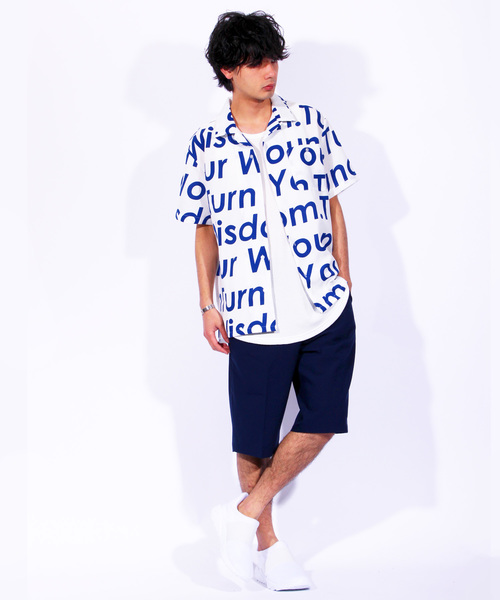 8(eight)(エイト)の「ロゴ 半袖シャツ ビッグシルエット(シャツ/ブラウス・メンズ・ホワイト/ブラック/レッド/ブルー・MEDIUM/LARGE)」の10枚目の写真