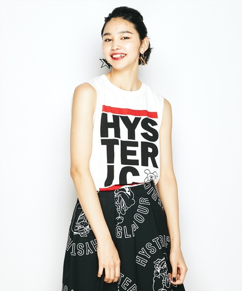 HYSTERIC GLAMOUR(ヒステリックグラマー)の「SPINNING BEAR pt ノースリーブ(タンクトップ・レディース・ブラック/ホワイト/レッド・FREE)」の8枚目の写真