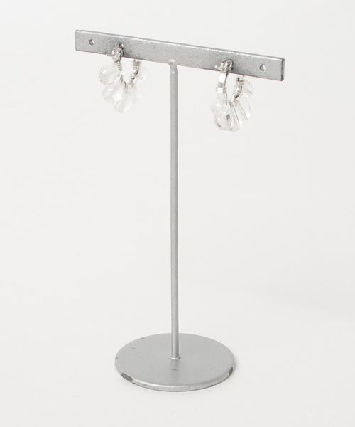 tone(トーン)の「【marinaJEWELRY】SV925SF/Crystal Quartz fringe wrapped pierced earring(ピアス(両耳用)・レディース・その他・S)」の2枚目の写真