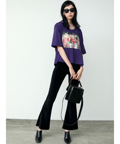 EMODA（エモダ）の「コーデュロイフィットパンツ（その他パンツ・レディース・ブラック/カーキ/キャメル・FREE）」の9枚目の写真