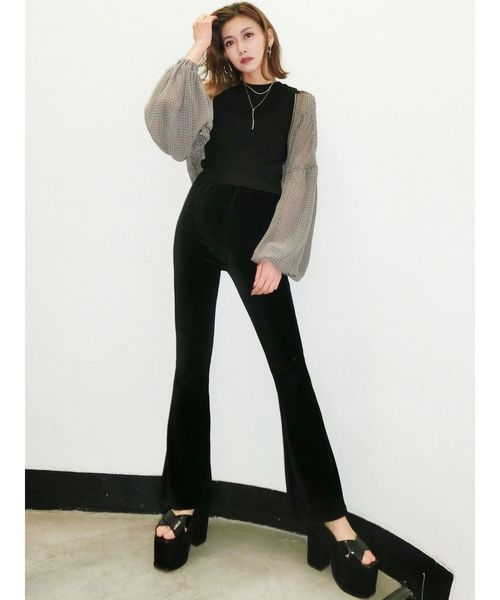 EMODA（エモダ）の「コーデュロイフィットパンツ（その他パンツ・レディース・ブラック/カーキ/キャメル・FREE）」の13枚目の写真