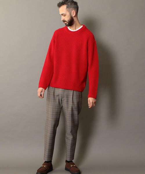 BEAUTY&YOUTH UNITED ARROWS（ビューティーアンドユースユナイテッドアローズ）の「BY バルキー アゼ ニット ◆（ニット/セーター・メンズ・ライトグレー/ブラック/ホワイト/ダークグリーン/レッド/ライトブルー・SMALL/LARGE/X-LARGE/MEDIUM）」の18枚目の写真