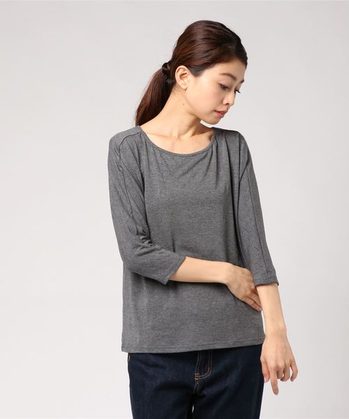 KOBE LETTUCE（コウベレタス）の「バックリボンデザインカットソートップス＊レディース/Tシャツ[C3433]神戸レタス（Tシャツ/カットソー・レディース・ブラック/グレー/ボルドー/モカ・FREE）」の7枚目の写真