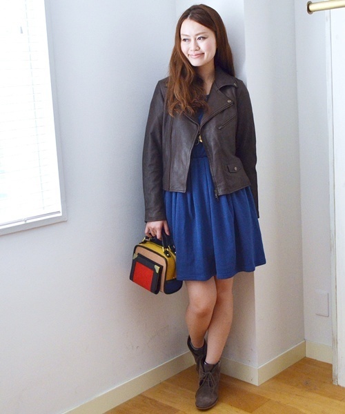 【SHIPS】Khaju ラムレザー ライダースジャケット SHIPS 革ジャン ライダース SHIPS: ラムレザー ダブル ライダース